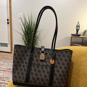 Dooney & Bourke Black and Brown Tote Bag